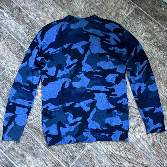 Club Room 100% Cashmere Camouflage Long Sleeve Crew Neck Sweater, Men’s Small - Picture 7 of 7